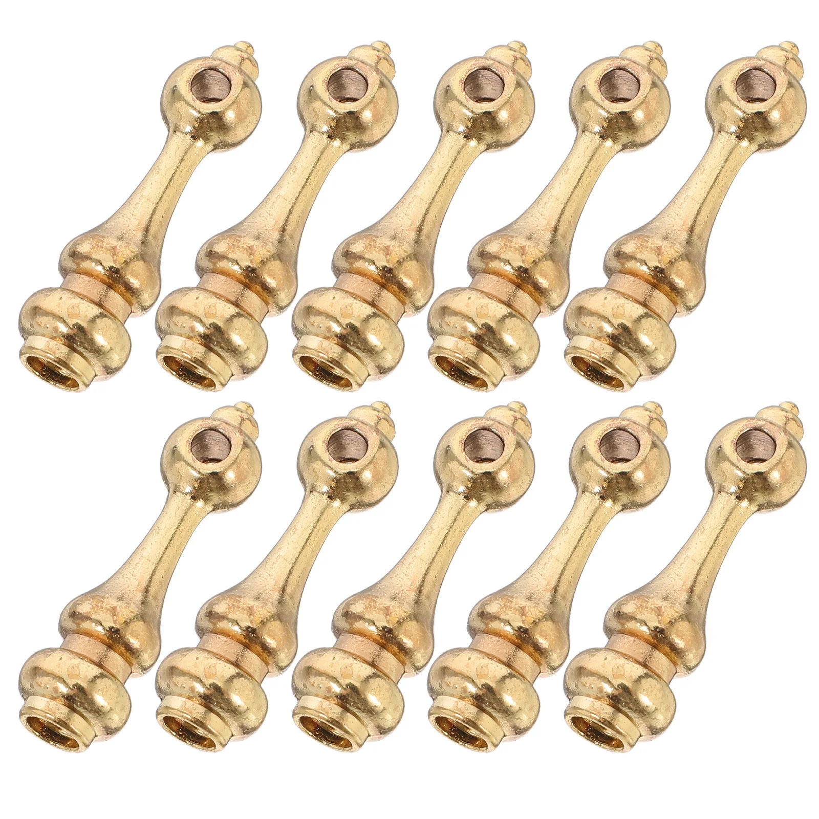

10pcs Fence Post Connectors Zinc Alloy Gourd Head For Furniture Wine Cabinet Cart Glass Railing Hardware Decorative Spindles