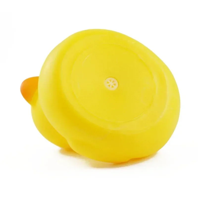 1/4 Uds. Juguetes de baño para bebé de pato amarillo pequeño y bonito, juguetes de goma para apretar BB para baño, diversión con agua, juguete de carrera clásico chirriante para niños