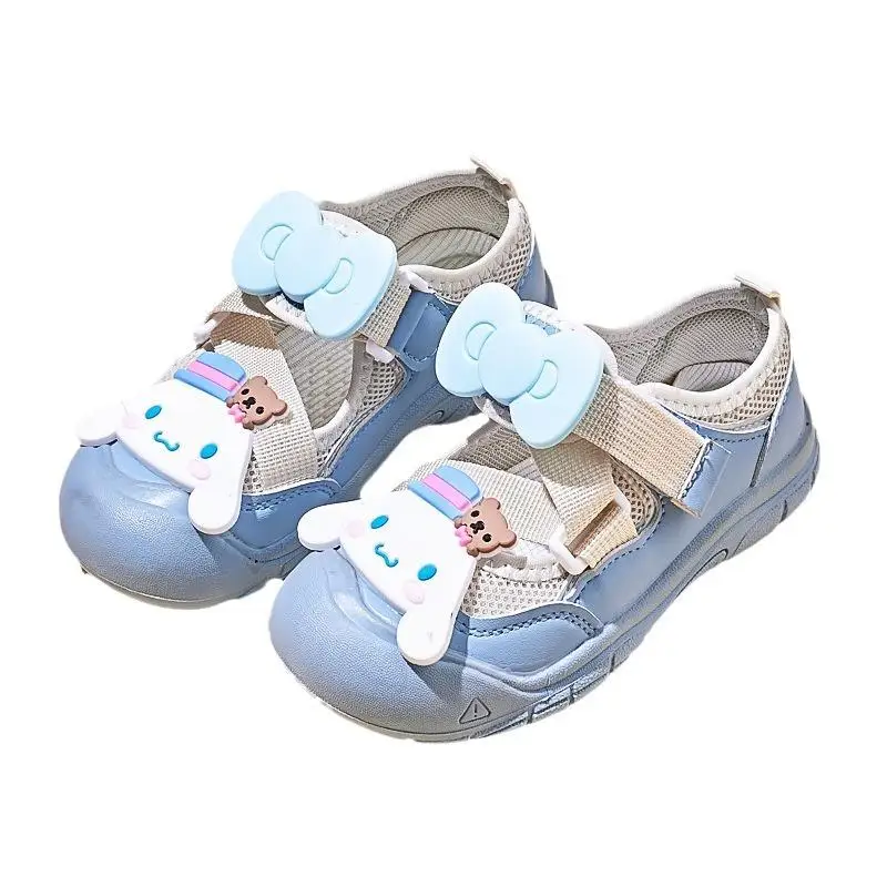 Sanrios Anime Kuromi sandały sportowe buty z siatką Cinnamoroll Kawaii Cartoon trampki letnie śliczne przeciwpoślizgowe obuwie dziewczyna Gif