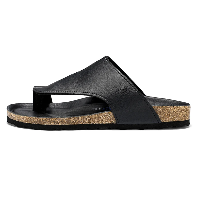 Summer Plus Big Size 48 49 Cork Slippers Men Women Clogs Flip Flops Microfiber Leather Casual Sandals Unisex view 5