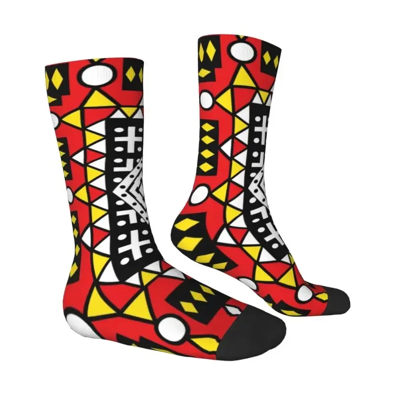 Kizomba Samakaka Ankara Print Men Women Crew Socks Unisex Cute 3D Printing African Pattern Wax Design Dress Socks