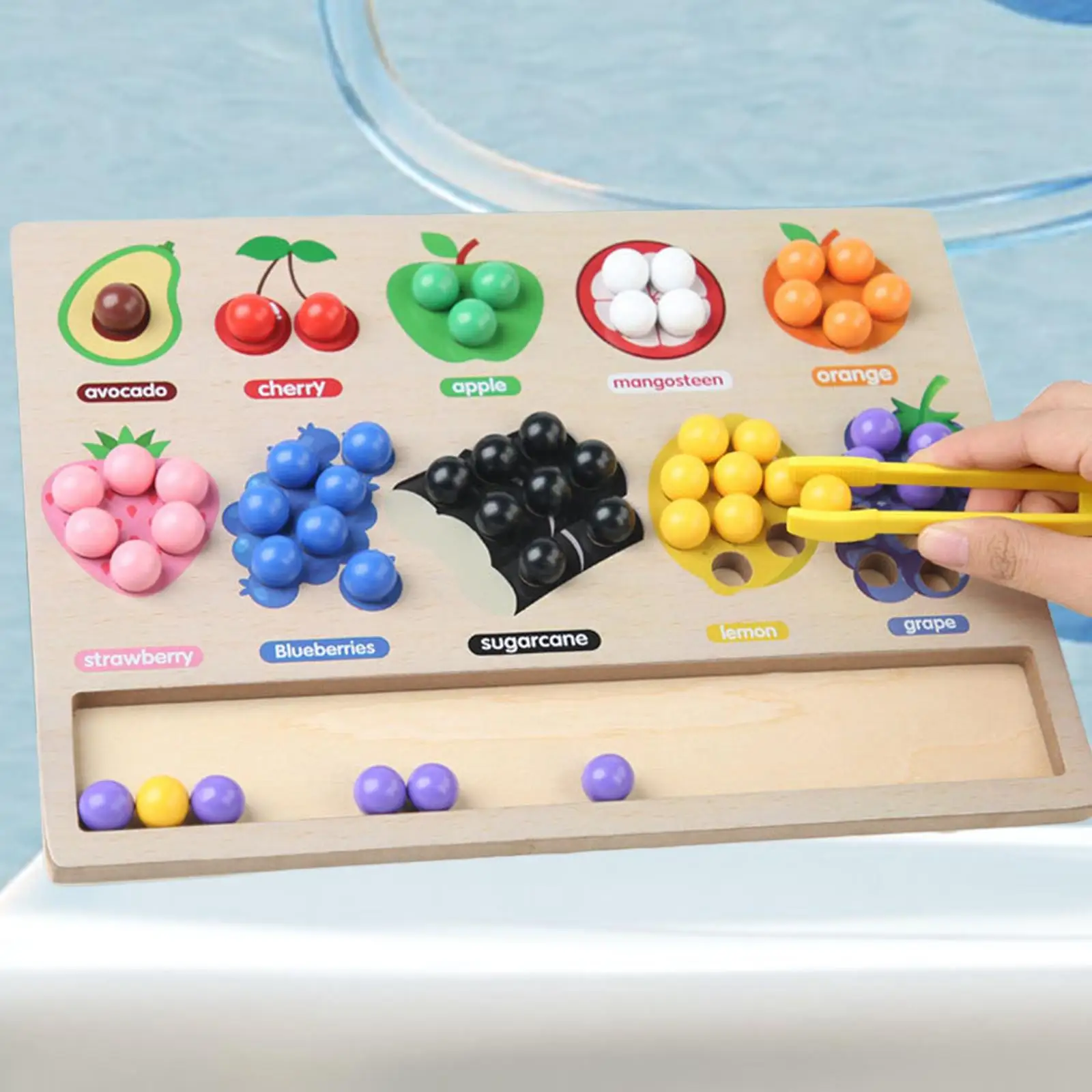 Color Matching Toy Math Games Wooden Motor Activity Toys Peg Board Game for Party Toy Kids Classroon Kindergarten Holiday Gifts