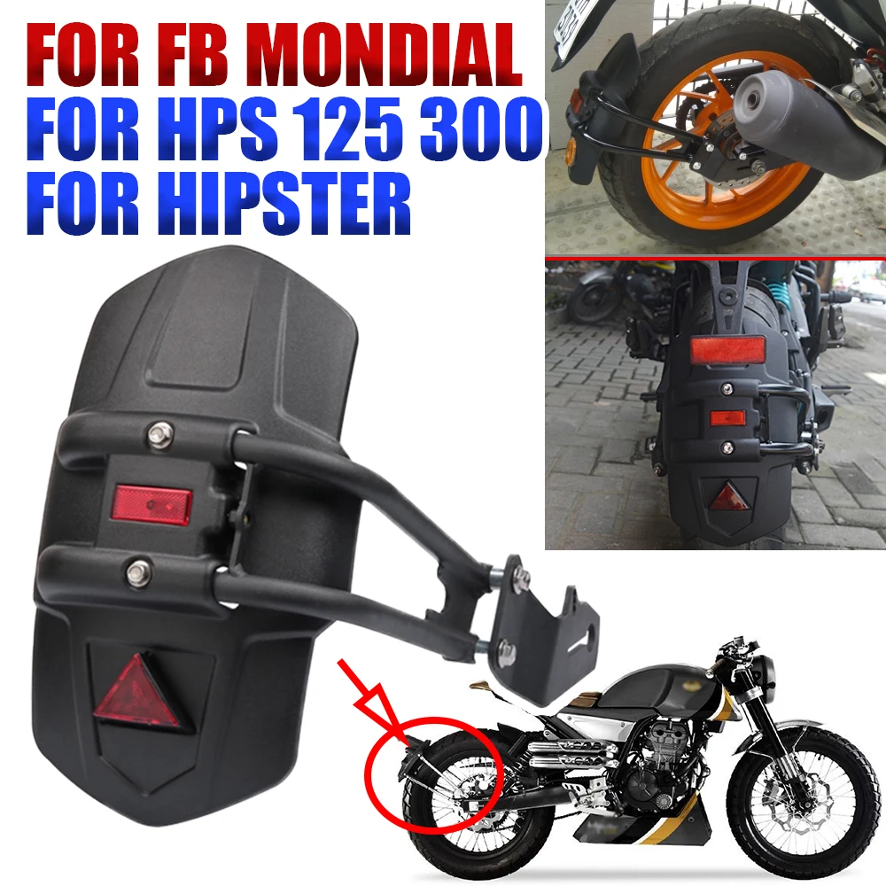 Guardabarros trasero para motocicleta, cubierta protectora contra salpicaduras, accesorios para FB Mondial HPS 125 HPS 300 Hipster HPS125 HPS300
