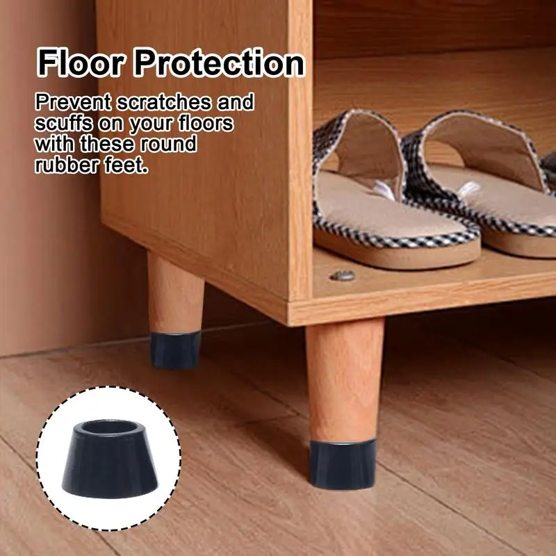 4pcs Foot Pad Rubber Tips Table Box Speaker Furniture Leg Shock Stand Absorber Non-slip Protector Furnitures Parts