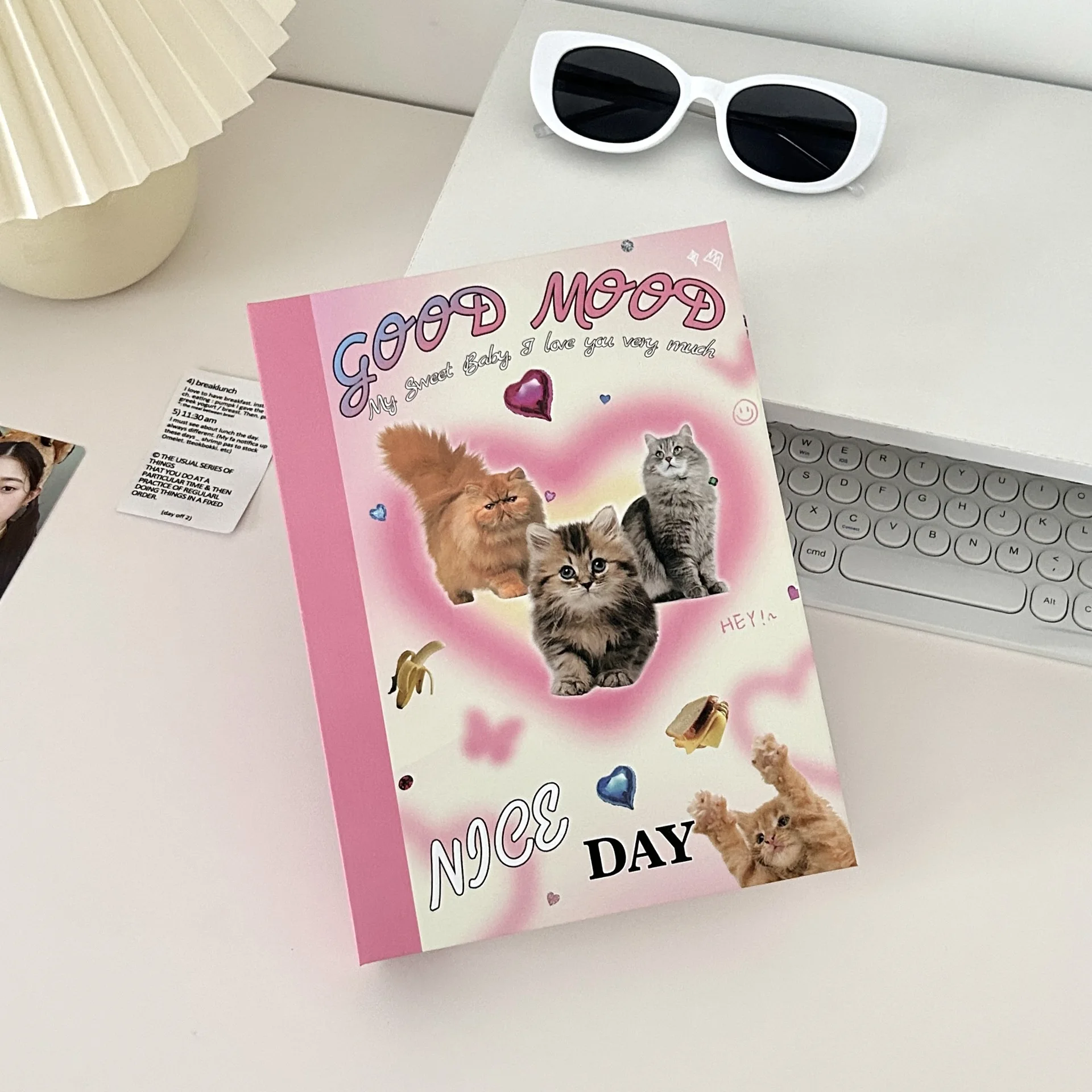 Y2k American Cartoon Dog, Kitten, Bear A5 Loose Leaf Star Chasing Hard Shell Three Inch Card Book, Storage Book