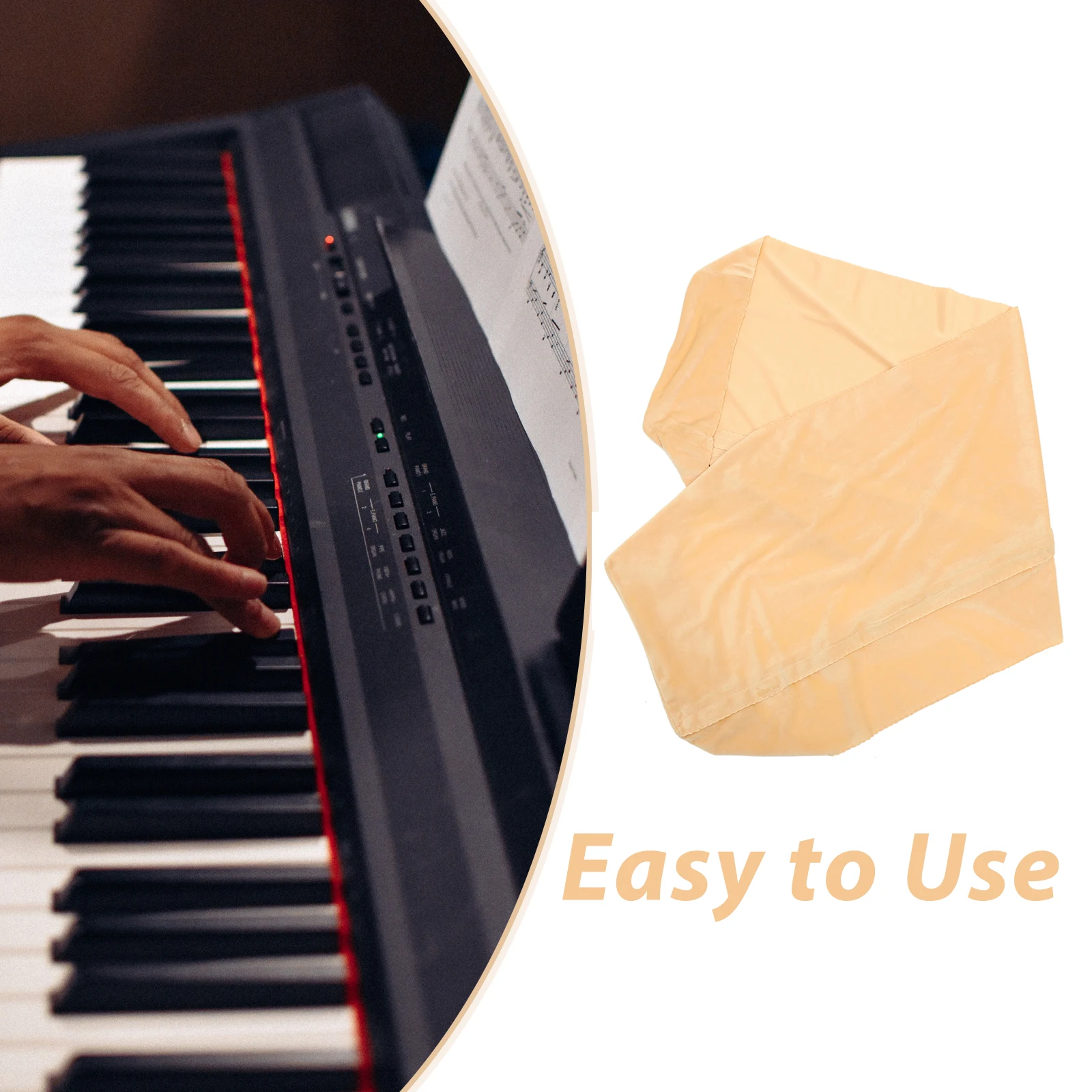 

88 Keys Digital Piano Dust Cover Grey Opening Design Keyboard Protector Against Scratches Accessories Gifts Women