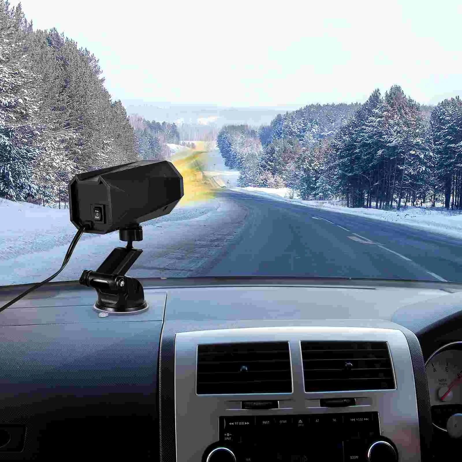 Car Heater Portable Suction Cup Holder Front Windshield Defrost Defogger Fan Vehicle Seat Defroster Abs Heating Package For