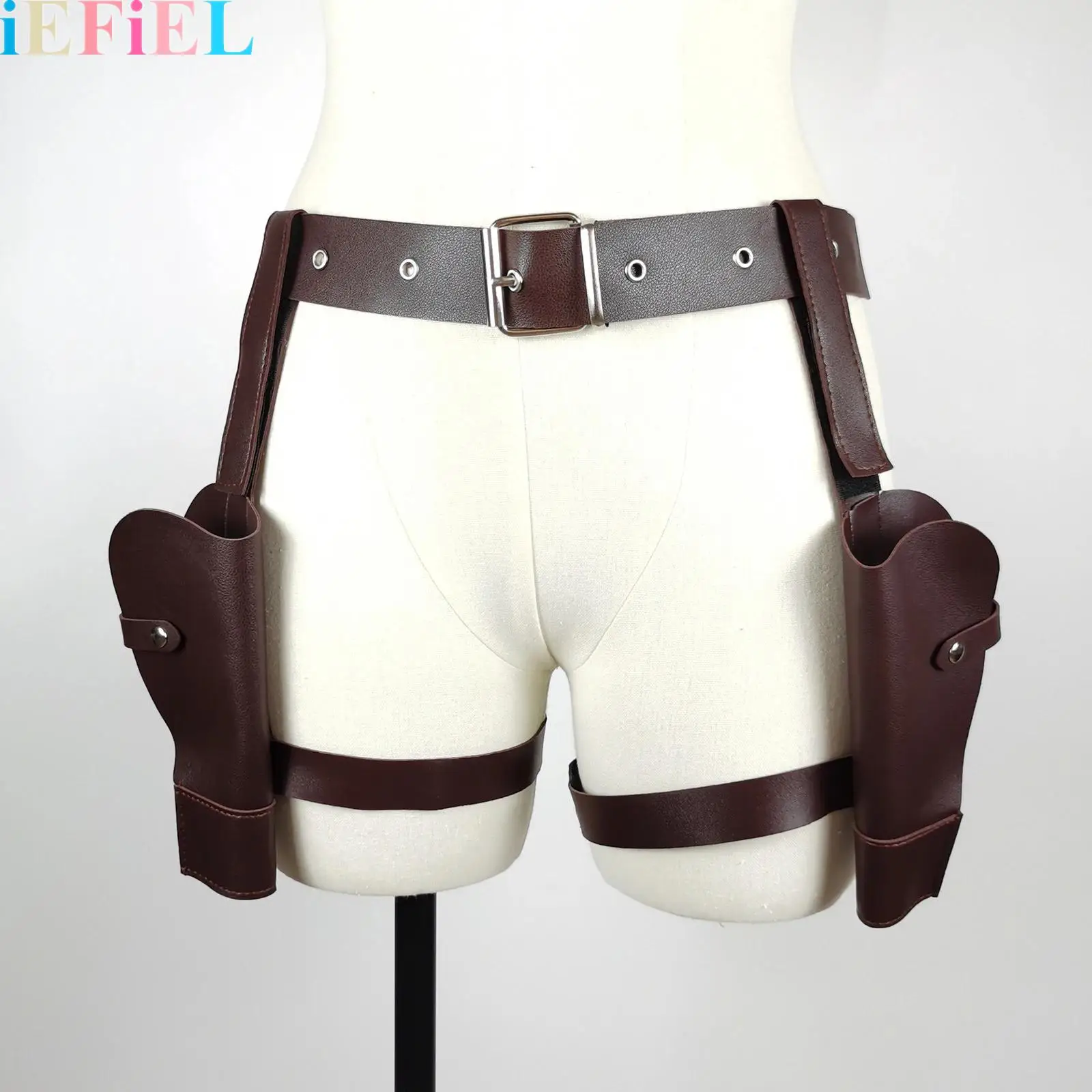 

1Pcs Western Cowboys Gun-Belt Holster with Buckle And Leg Ties for Halloween Carnival Parties Cosplay Costumes Props