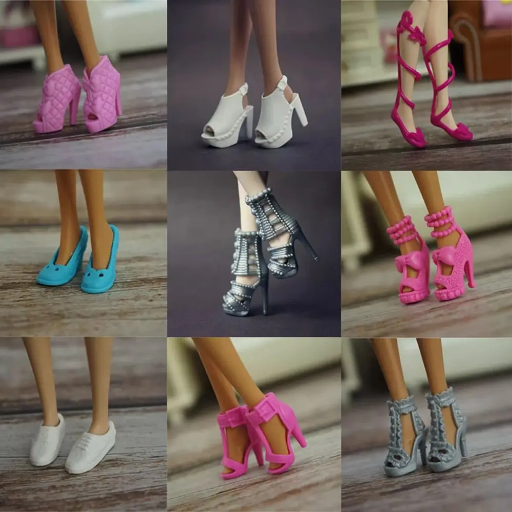 Plastic 30cm Doll Shoes High Quality 2.2~2.4cm Length Foot Fashion Dolls Accessories Doll Colorful Shoes Doll Accessories