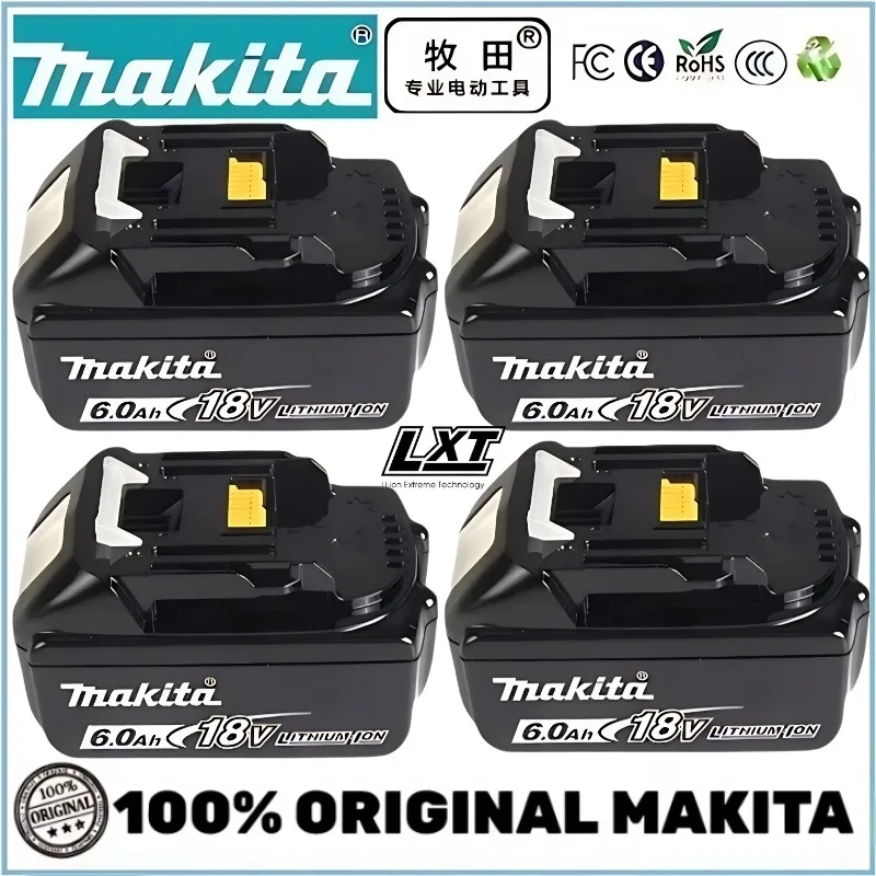 

100% Original Makita 18V 6.0Ah Rechargeable Battery Makita BL1830 BL1830B BL1840 BL1840B BL1850B Power Tools Battery