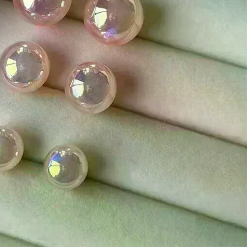 Fashion Pink Pearl Stud Earrings For Beauty Women Simple Elegance Light Luxury Ear Accessories Fashion Party Jewelry Gifts