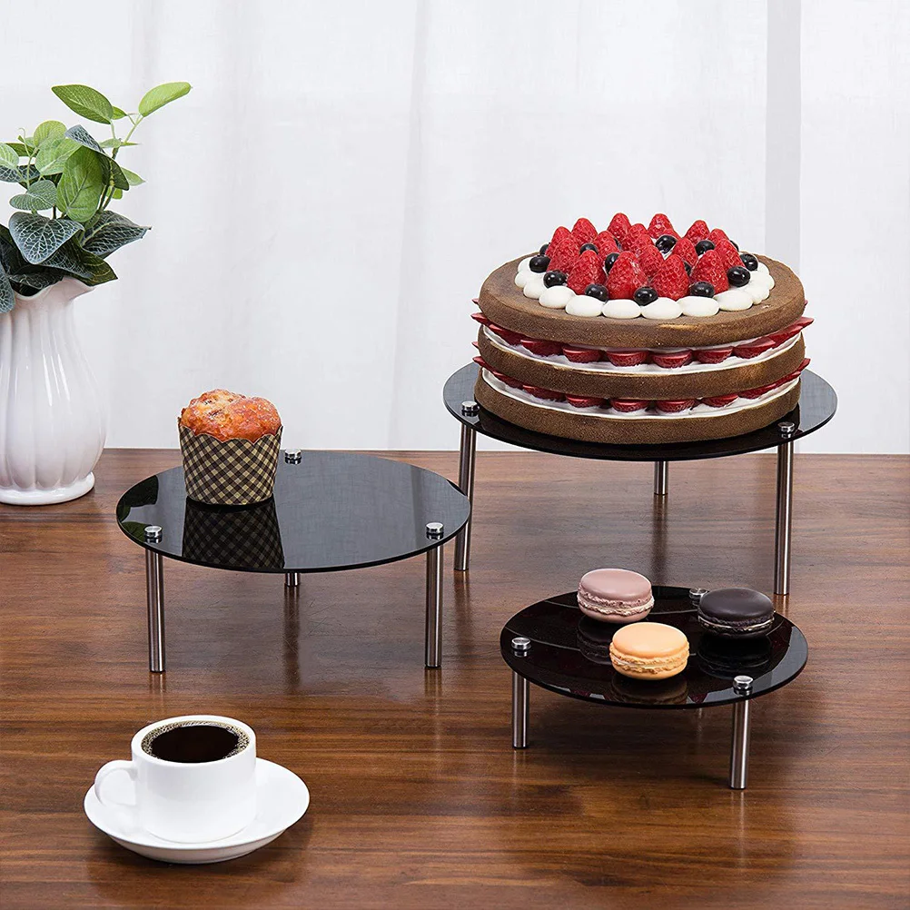 

3Pcs Round Cake Display Shelf Dessert Stand Party Food Holder Cupcake Holder Pastry Stand Cake Plate Party Supplies