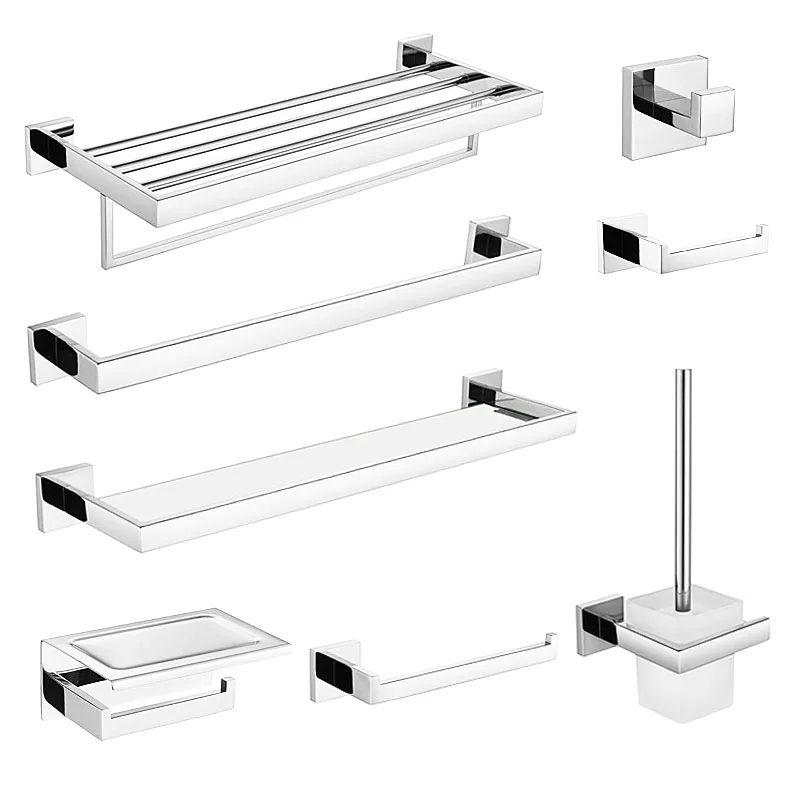 Mirror Polished Stainless Steel Bathroom accessories Hardware