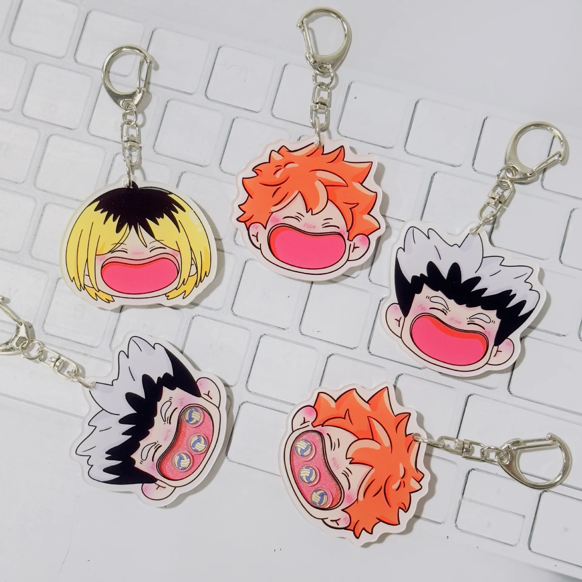 

Anime Haikyuu!! Shoyo Hinata Kozume Kenma Cosplay Acrylic Rocker Pendant Keychain Ambitus