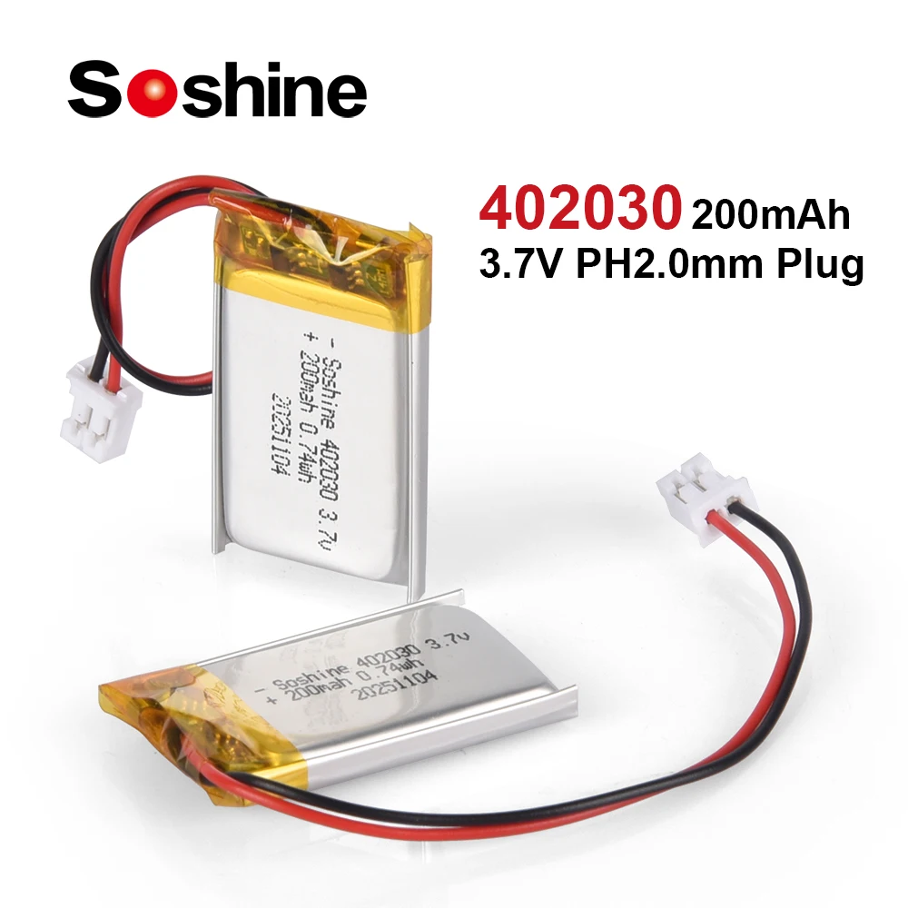 402030 200mAh 3.7V Lithium Polymer Battery for Smart Bracelet Voice Recorder GPS Tablet PC Pet Training Tool Webcam Batteries