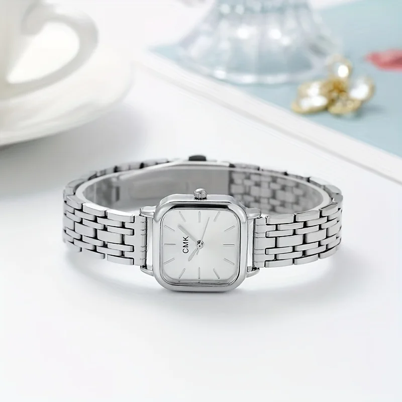 Women\'s Stainless Steel Quartz Watch Simple Luxury Casual Style Perfect For Everyday Wear