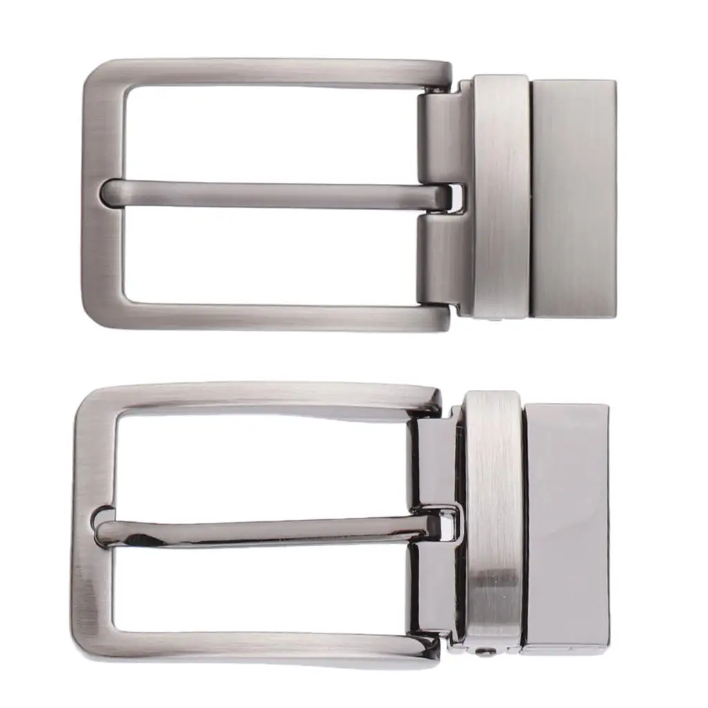 Men Metal Polished Reversible Belt Buckle Causal Pin Buckle Replacement