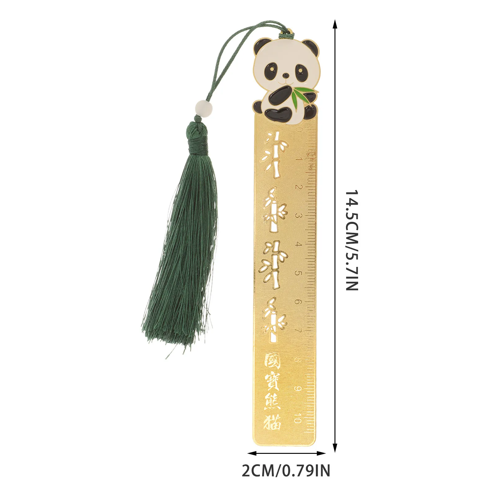 Copper Metal Ruler Bookmark Chinese Style Decorative Scale Book Marker Reading Tool Teacher Gift Ruler Bookmark