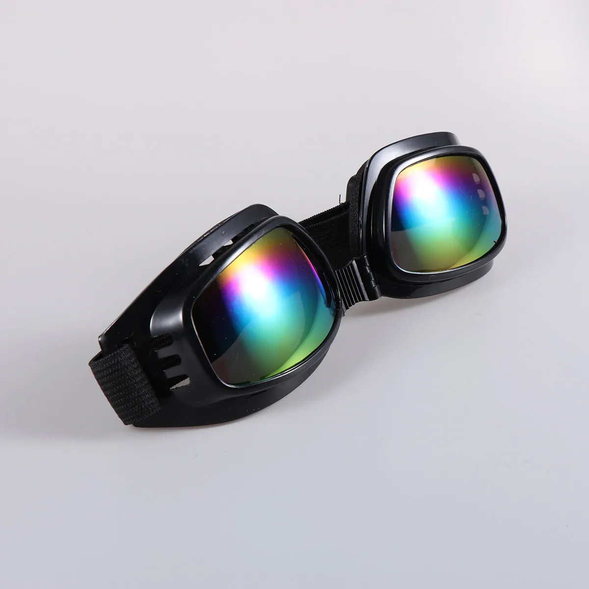 

Motorcycle Safety Goggles Black Frame Colorful Lens Anti-Uv Anti-Fog Shock Resistant Protective Outdoor Sports Glasses Ski