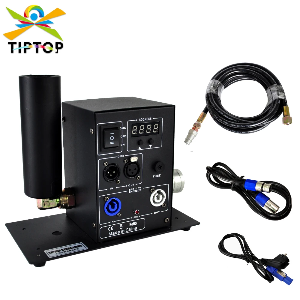 

TIPTOP Stage светильник New Digital 200W Single Pipe Co2 Jet Machine Power DMX IN/OUT, Запираемая Авиационная вилка, ЖК-дисплей