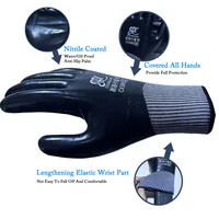 1pair Anti-Slip Waterproof Gloves Nitrile Coated Oil/Water Resistant Work Gloves For Garden Repairing Fishing Work Safety Gloves 5