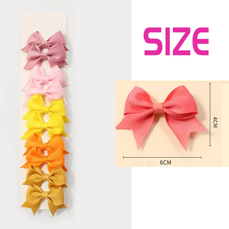 10Pcs Hair Bows for Girls Grosgrain Ribbon Toddler Accessories with Alligator Clip Bow Baby Kids Fully Covered Clips Pigtail