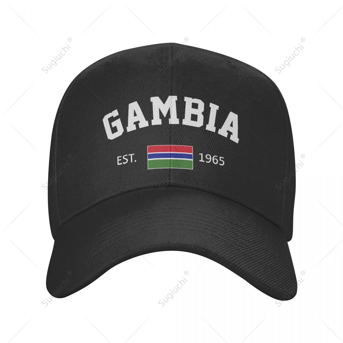 Unisex Baseball Cap Gambia EST.1965 Independence Day Wild Sun Shade Peaked Adjustable Outdoor Caps for Men Women