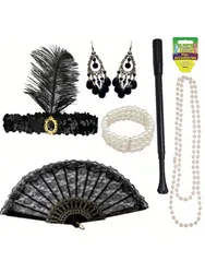 A full line of men's and women's accessories Roaring Twenties great Gatsby headband Flapper clothing accessories trend party