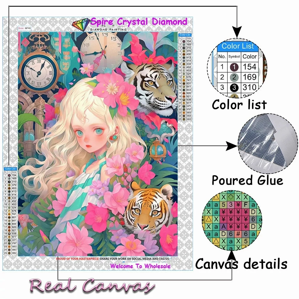 New Alice in Wonderland Crystal Diamond Painting Kits Embroidery Disney Animal Diy Art Cross Stitch Mosaic Home Decor Kids Gift