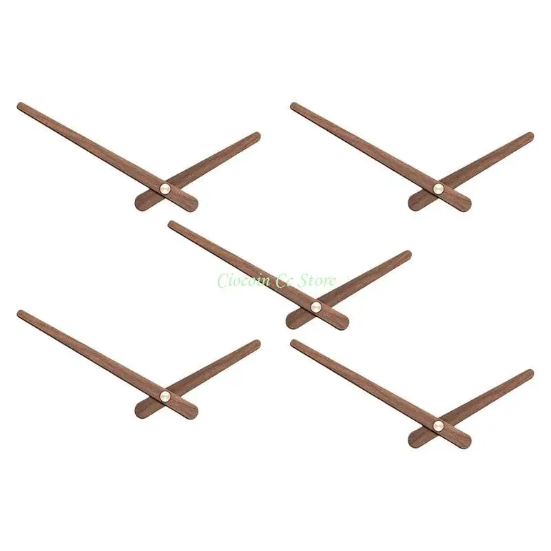 X90F Pack Of 5 Wooden Clock Hands for DIY and Replacement Use On 12 14 inches Clocks