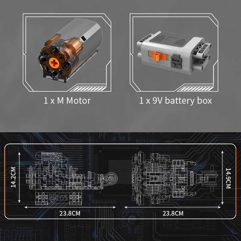モールドキング 10207 テクニカルカーおもちゃ PAG スーパーカー V12 エンジンビルディングブロックアセンブリエンジンレンガセット子供のギフト