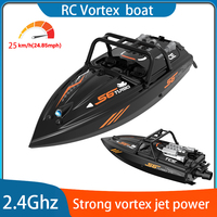 RC Speedboat 2.4G Jet Spray RC Boat Remote Control Ship Waterproof LED lamp Carbon brush motor High-Speed Models child toy gift