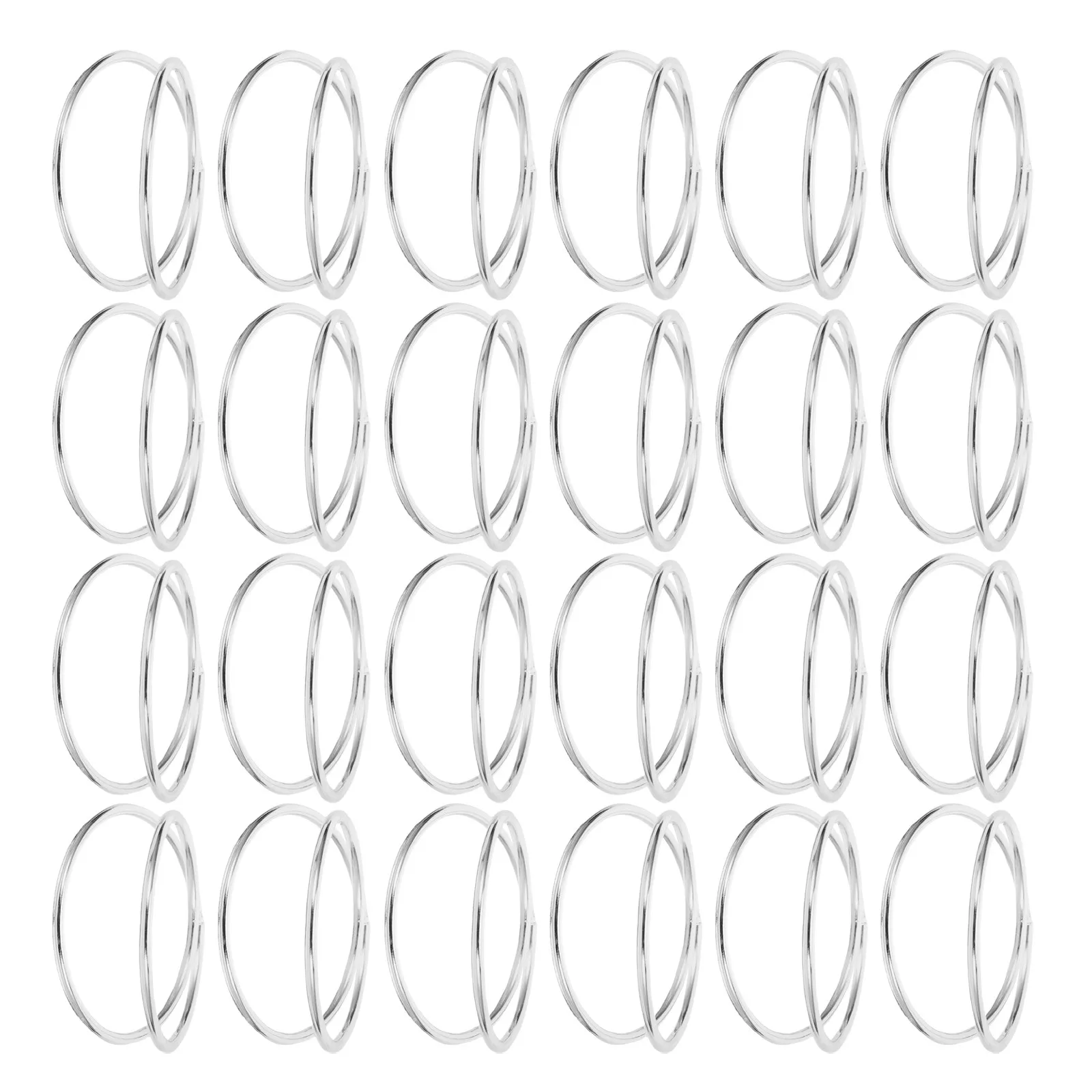 24Pcs Unique Spiral Napkin Rings Silver Metal Napkin Holder Set for Table Party Decor Bridal Shower Fine Dining Accessories