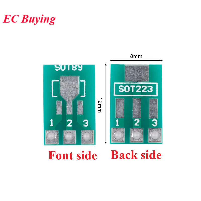 

20pcs SOT89 SOT223 to DIP PCB Transfer Board Pin Adapter Converter Plate Double Sides 1.5mm 2.3mm to 2.54mm Pin Pitch Pinboard