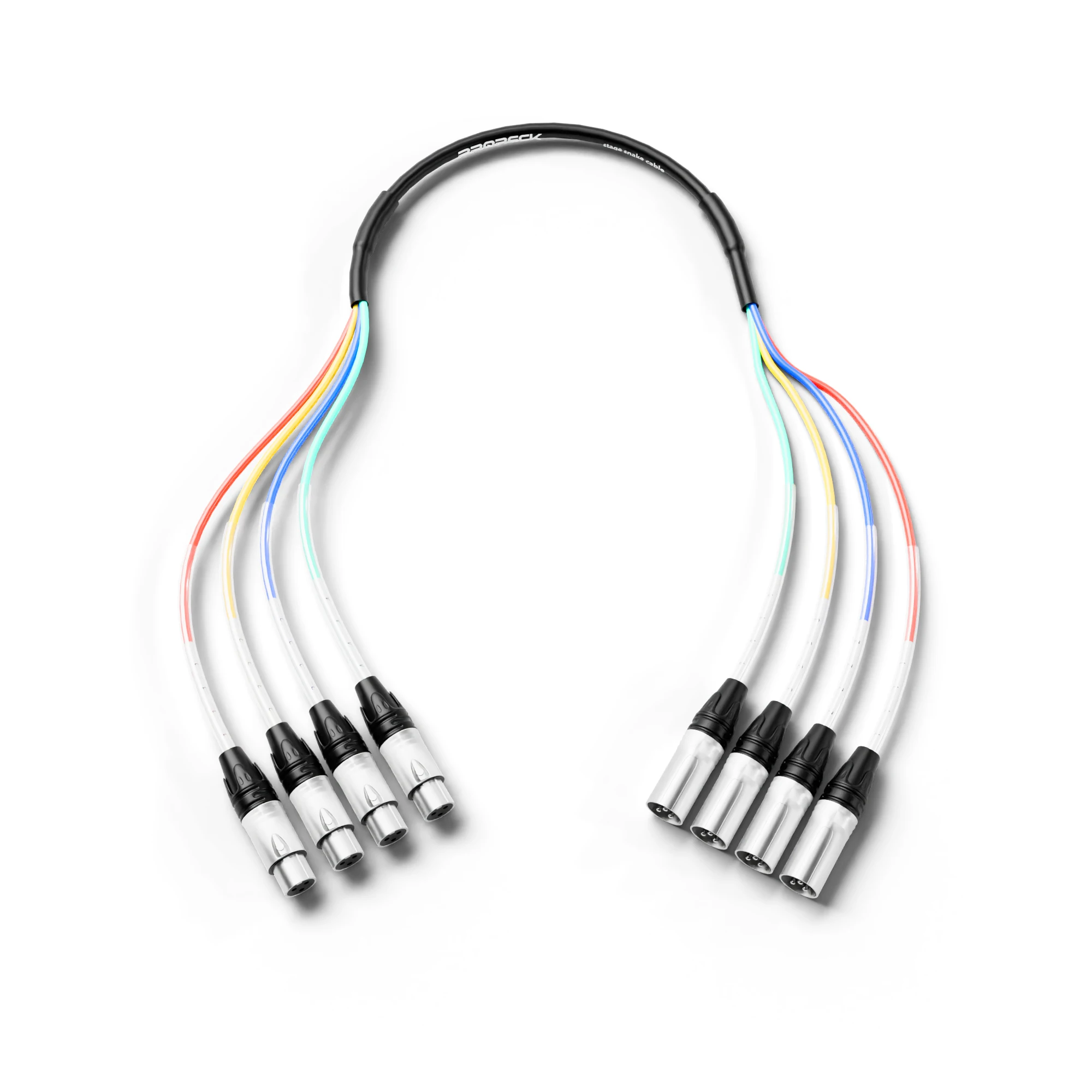Kabel węża XLR męski na XLR żeński, 4-kanałowy ekranowany kabel audio do profesjonalnej sceny, studia i na żywo — zdjęcie produktu 2