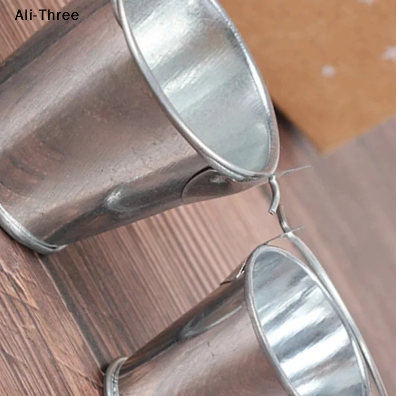 1 stks poppenhuis mini ijzeren emmer miniatuur model mini poppenhuis decoraties ornamenten kinderen strand kleine emmer speelgoed