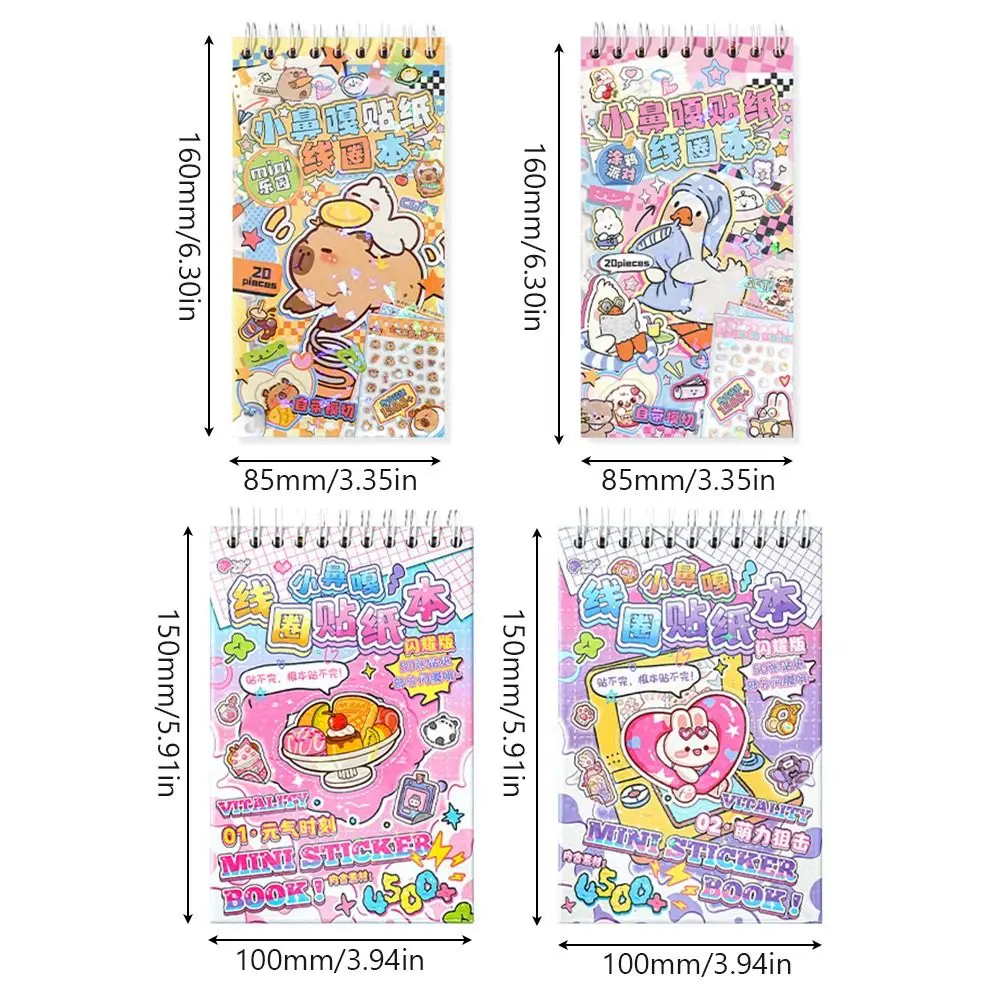 20/50 Arkuszy Mini Naklejki do Oprawy Spiralnej Materiał do Książek Spiralnych Wyrabiane w Wykrojniku DIY Dekoracyjne Naklejki na Telefon Paznokcie