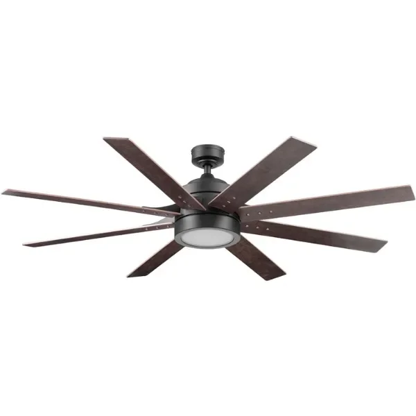 

Honeywell Ceiling Fans Xerxes, 62 Inch Contemporary LED Ceiling Fan with Light and Remote Control, 8 Blades with Dual Finish