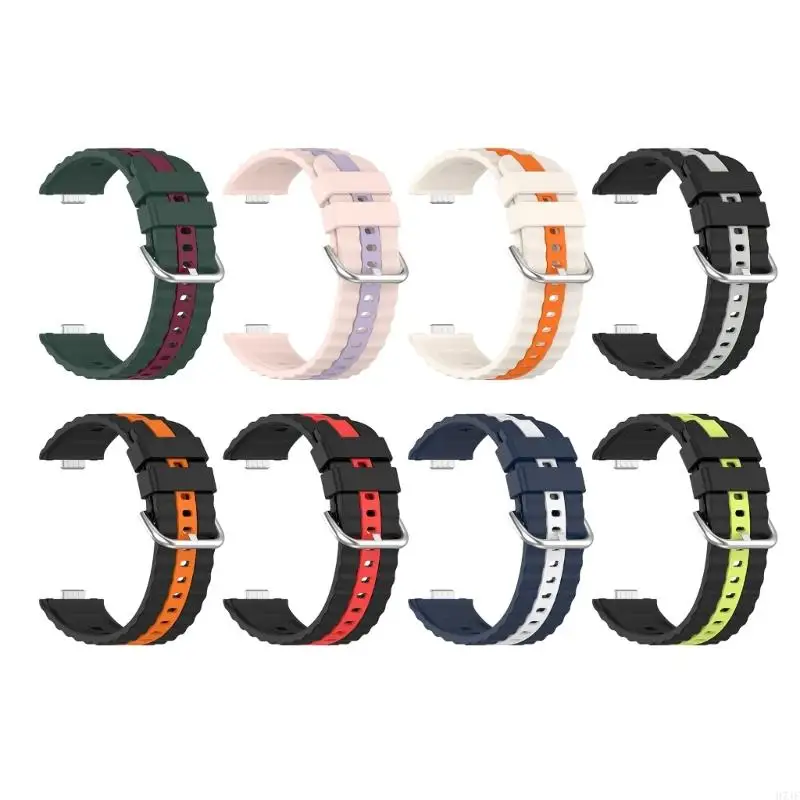 

H7JF Sport Braps Band для умных часов мягкий текстурированный браслет с двойным цветом дизайн