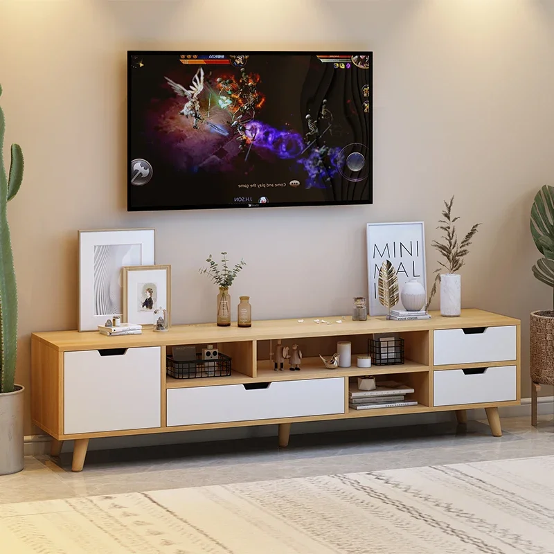 Nordic Shelf Tv Table White Drawers Wood Speaker Filing Center Luxury Display Tv Stands Living Room Archivadores Home Furniture