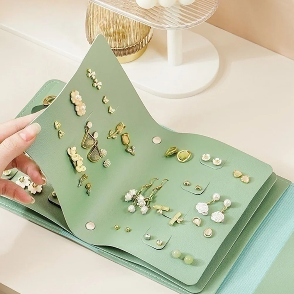 

Travel Earrings Book Women Earrings Organizer Storage Holder Ear Studs Organizer Compact Lightweight Jewelry Case For Girls