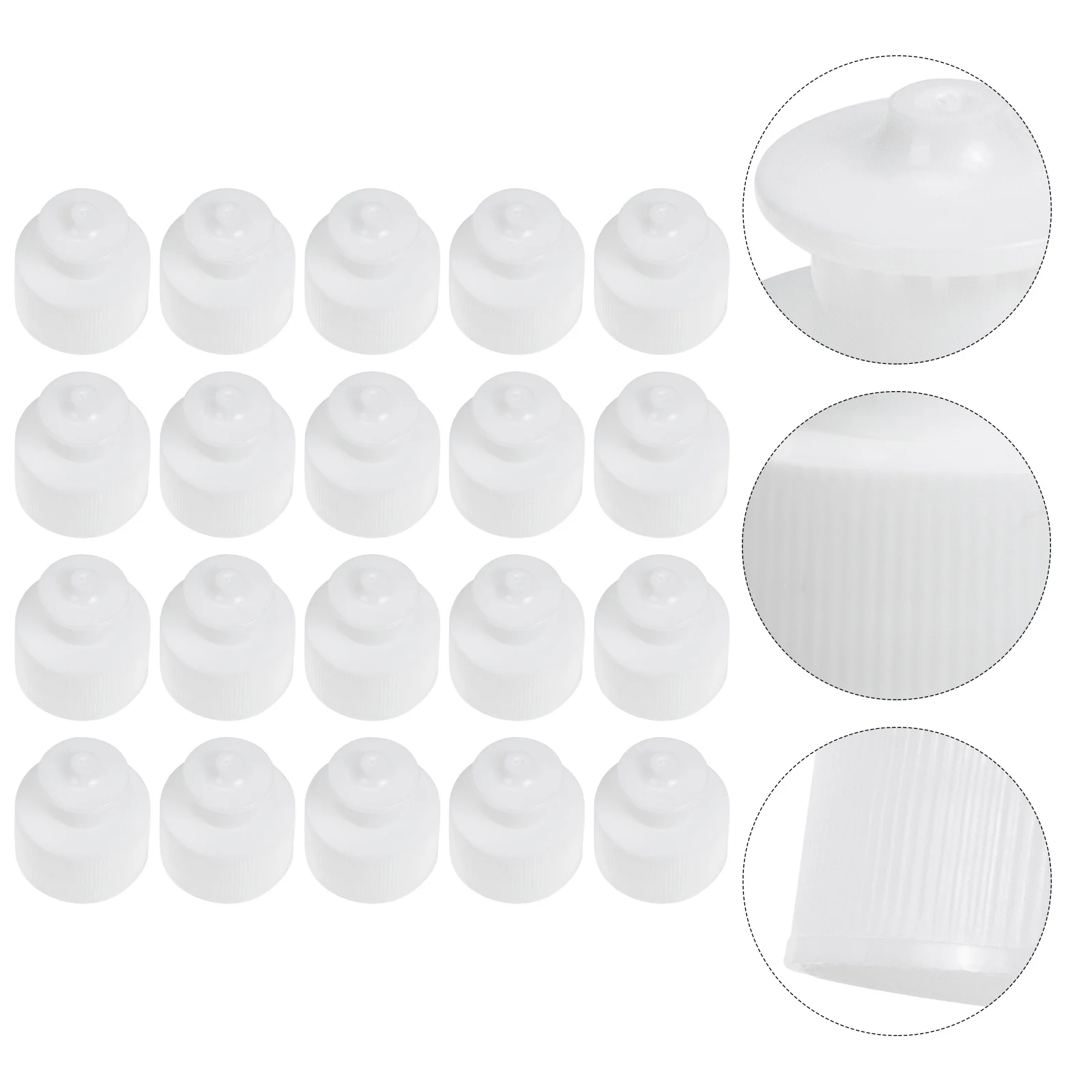 

20pcs Sports Pull-Top Bottle Caps 2.8Cm Reusable For 28Mm Water Bottles Leak-Proof Portable Replacement Household Outdoor Tool