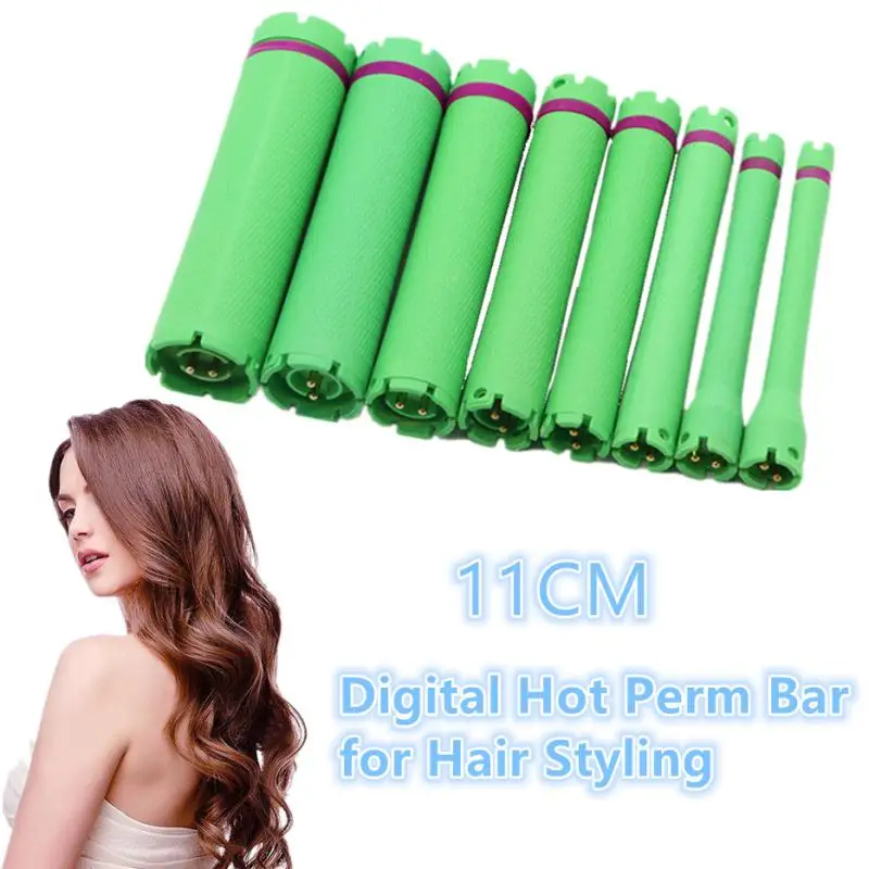 

110mm 24V Digital Hair Hot Perm Rods Electric Heated Curlers Bars Rollers Wavy Hair Salon Barber Curling Spiral Styling Tools