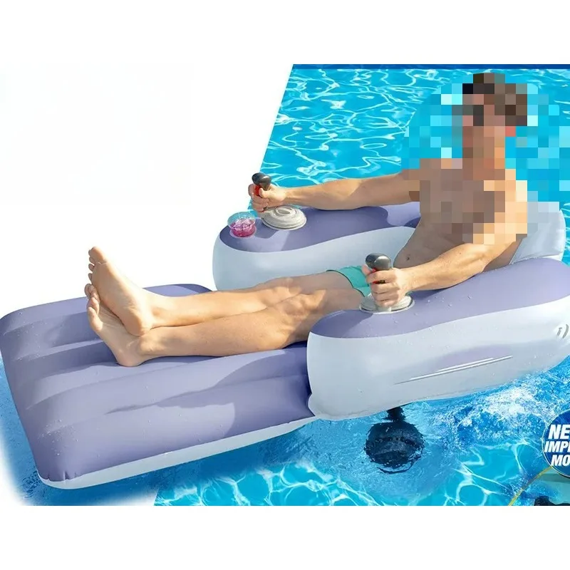 Electric Inflatable Seat, Floating Lounge Chair with Thruster for Swimming Sports