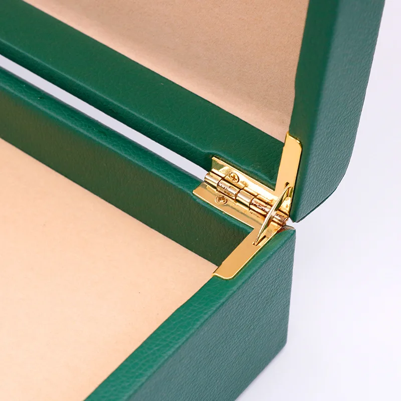 Aangepaste verpakking Batch PU-leer Groen Flip Cover Box INS Huidverzorging Cosmetische Set Box