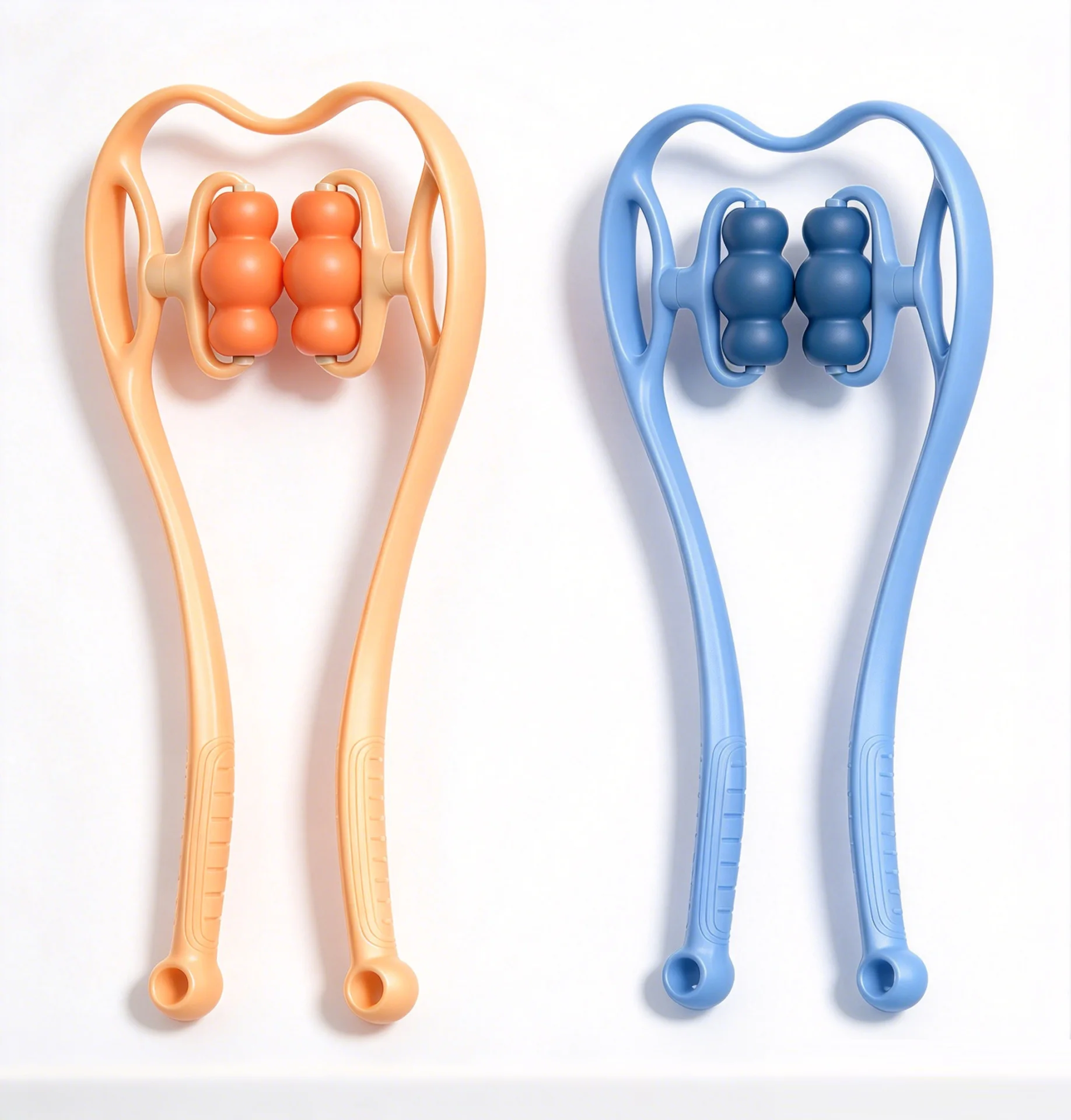 Handheld Neck Roller Massager 360° Rotatable Silicone Massage Balls Deep Tissue Neck Portable Self Massage Tool for Home Office