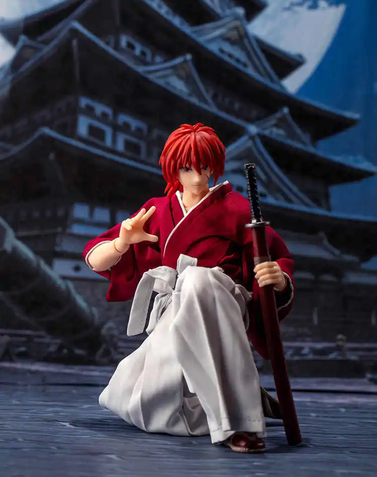 Na stanie Dasin/Great Toys/GT Rurouni Kenshin Himura Sagara Sanosuke Shishio Makoto SHF 1/12 16cm/6 cali Figurka Akcji PVC