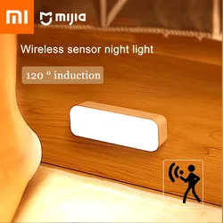 Xiaomi-Mini luces LED nocturnas portátiles, Sensor de movimiento inteligente, protección ocular, pasillo, armario, lámpara de mesita de noche, iluminación interior