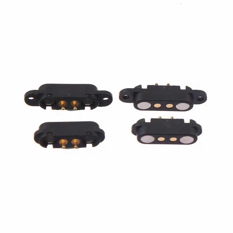 

1 Pair 2 Pole Male Female 2A Waterproof Magnetic Pogo Pin Connector 2.54mm Spring Fast Charging DC Power Socket 2Pin