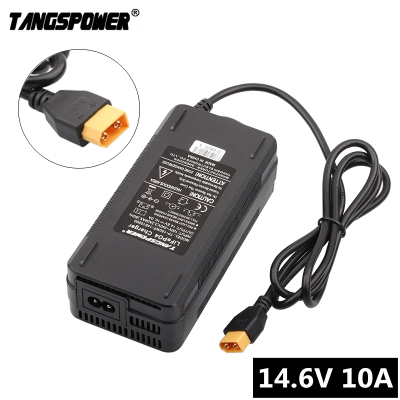 

14.6V 10A LiFePO4 Battery Charger 4S 12V Lifepo4 Charger For Lithium Iron Phosphate Battery Pack Electric Tools XT60 Connector